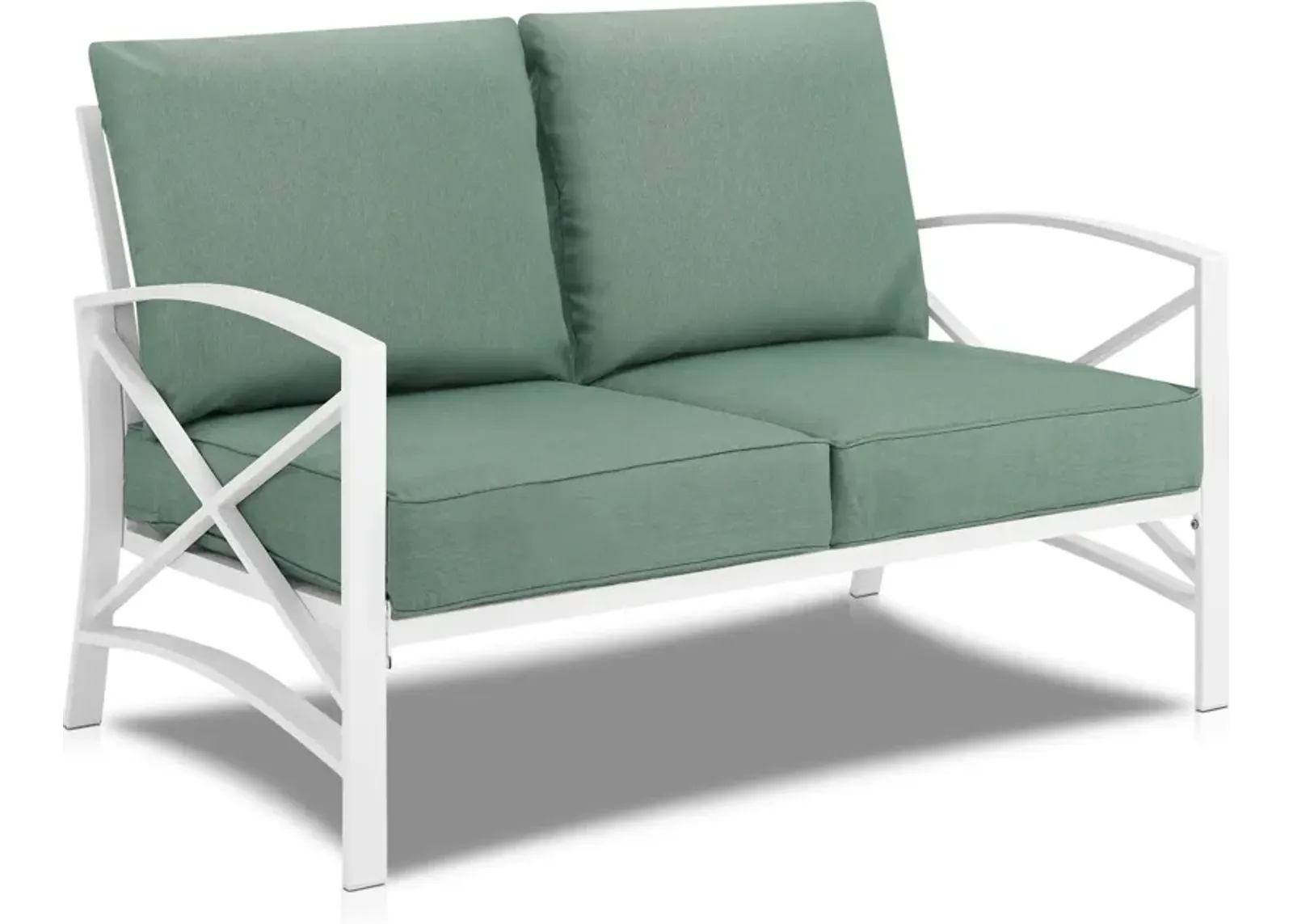 Clarion Outdoor Loveseat - Mist/White