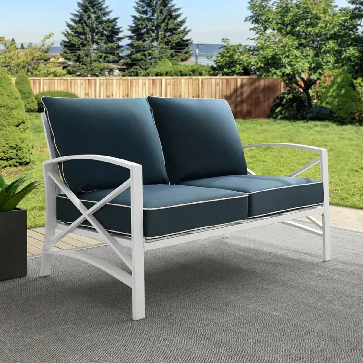 Clarion Outdoor Loveseat - Navy