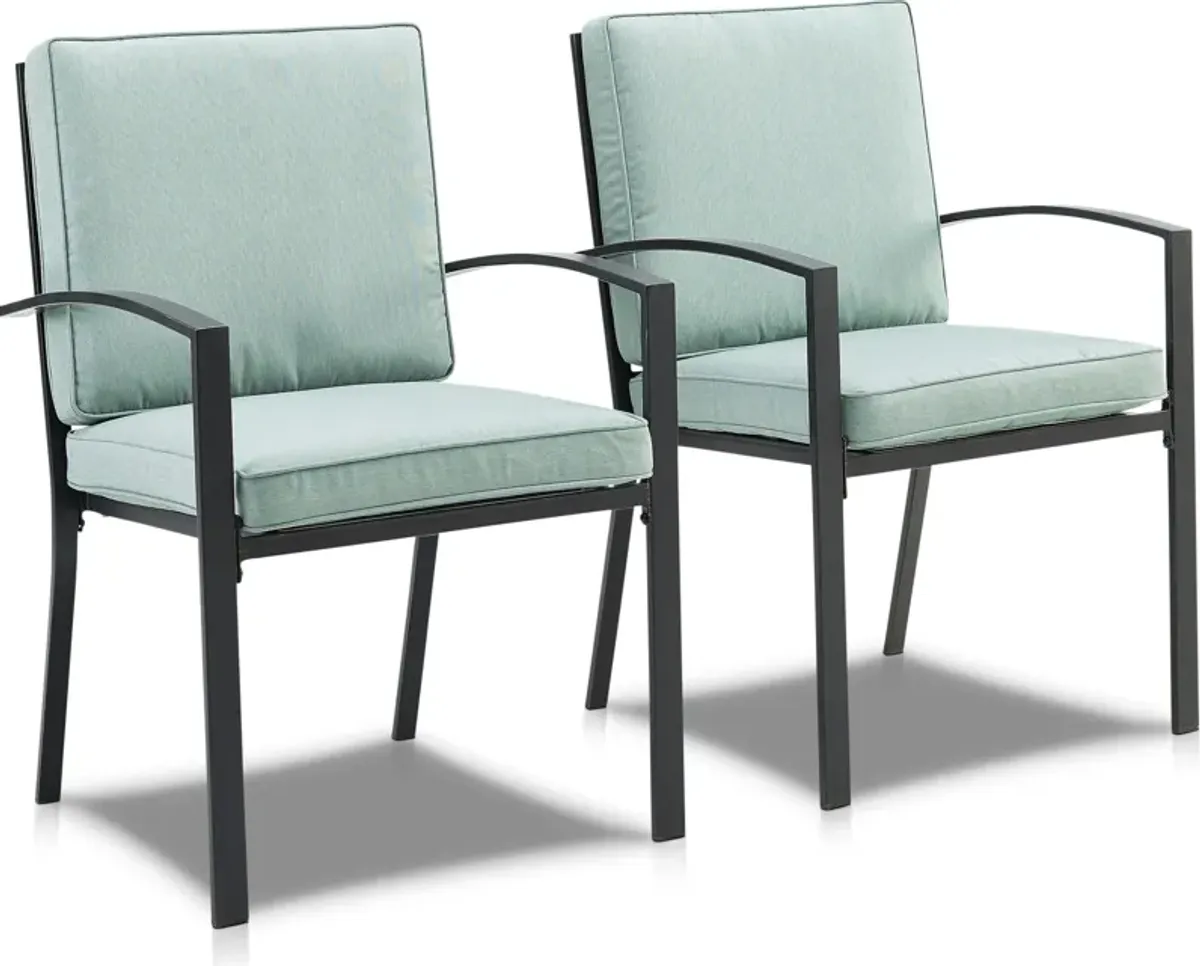 Clarion Set of 2 Outdoor Dining Chairs - Mist