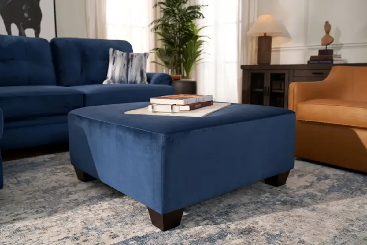 Cordelle Ottoman - Blue