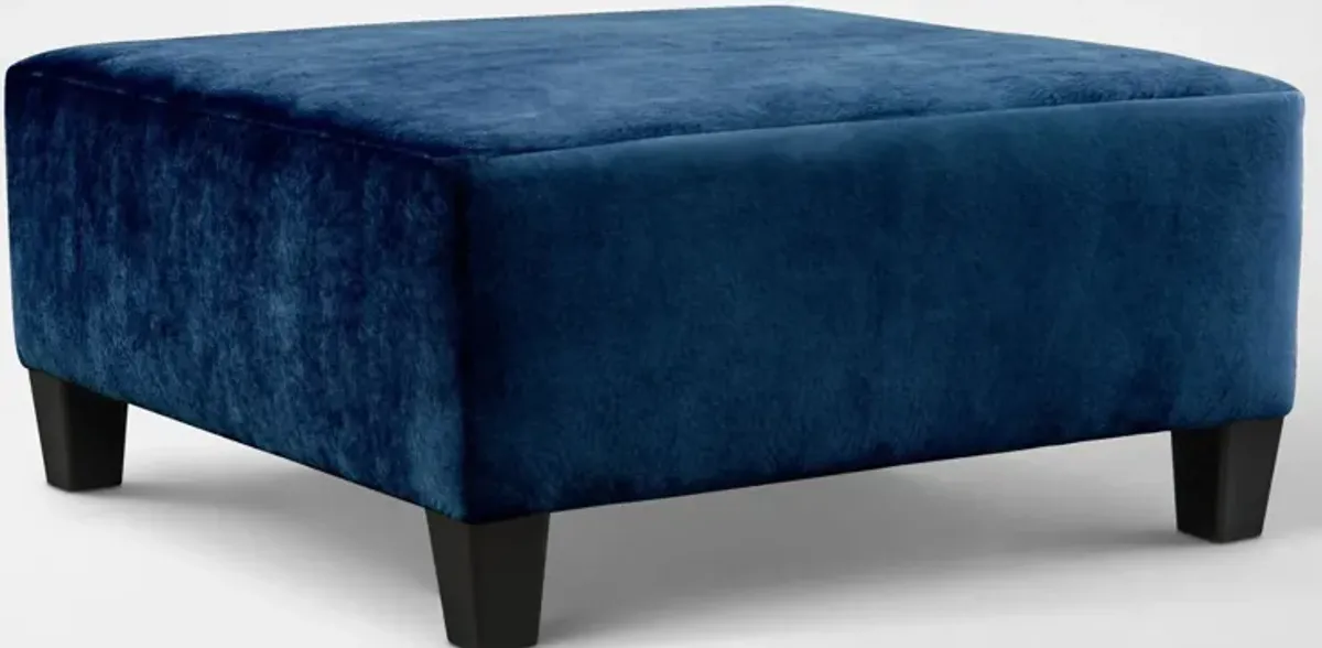 Cordelle Ottoman - Blue