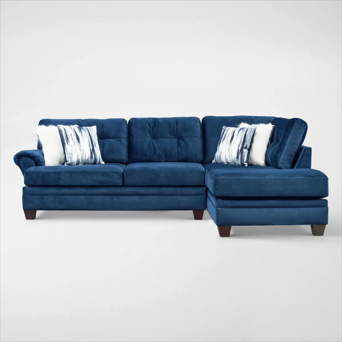 Cordelle 2-Piece Sectional with Right-Facing Chaise - Blue