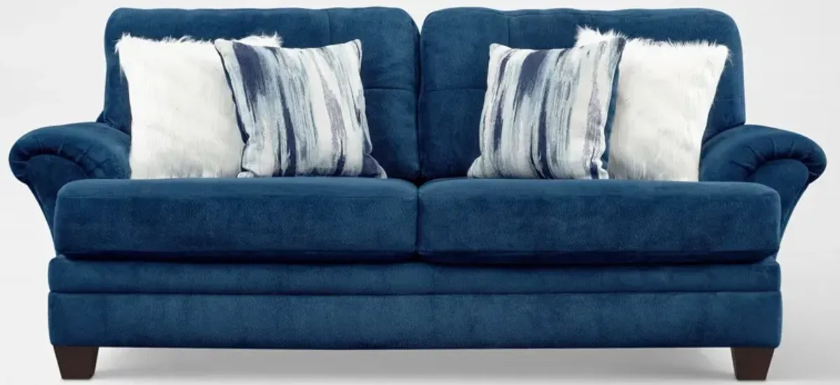 Cordelle 2-Piece Sectional with Left-Facing Chaise and Swivel Chair Set - Blue