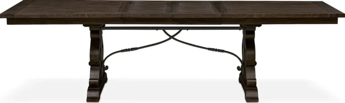 Charthouse Rectangular Extendable Dining Table, 2 Host Chairs, 2 Upholstered Dining Chairs and Bench