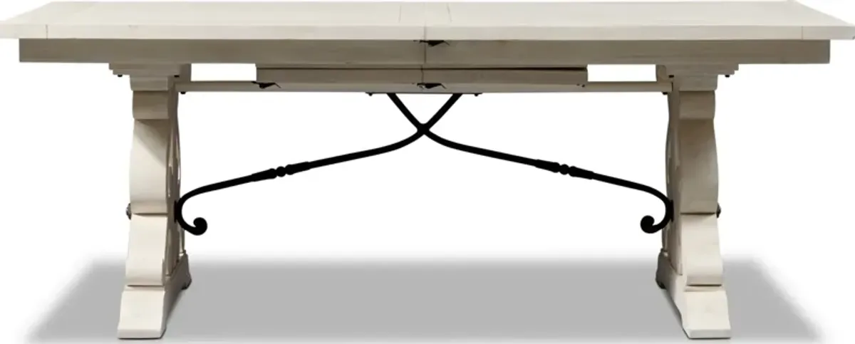 Charthouse Rectangular Extendable Dining Table, 2 Host Chairs and 4 Dining Chairs - Alabaster