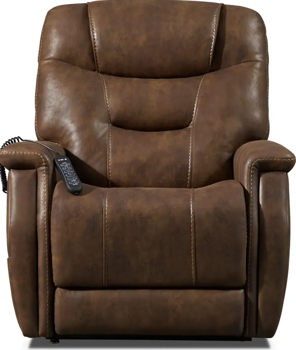 Cyrus Triple-Power Heated Lift Recliner - Brown