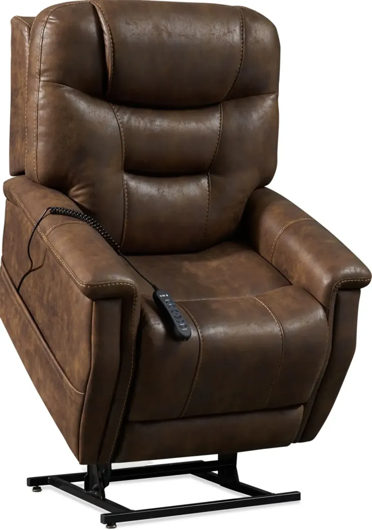 Cyrus Triple-Power Heated Lift Recliner - Brown