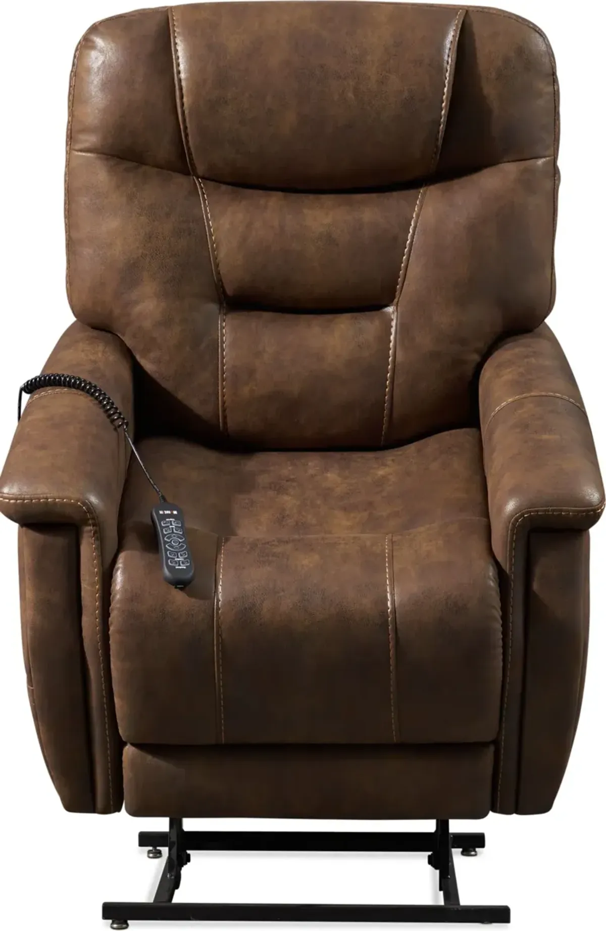 Cyrus Triple-Power Heated Lift Recliner - Brown