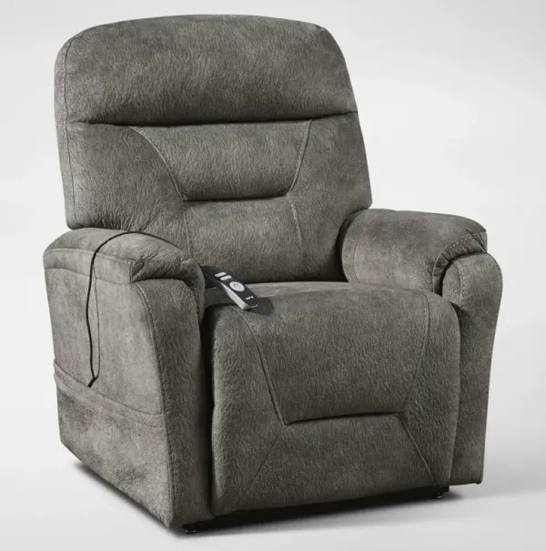 Hank Power Lift Heated Massage Recliner - Steel