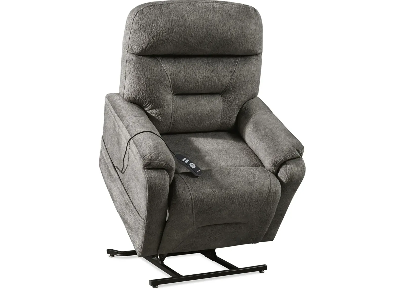 Hank Power Lift Heated Massage Recliner - Steel