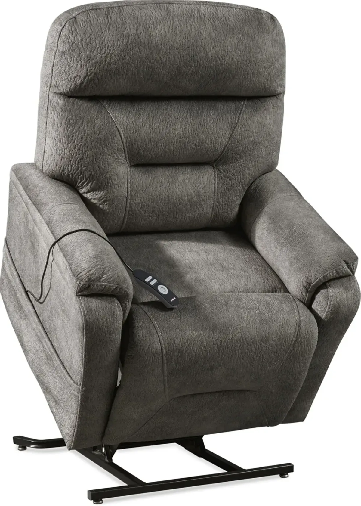 Hank Power Lift Heated Massage Recliner - Steel