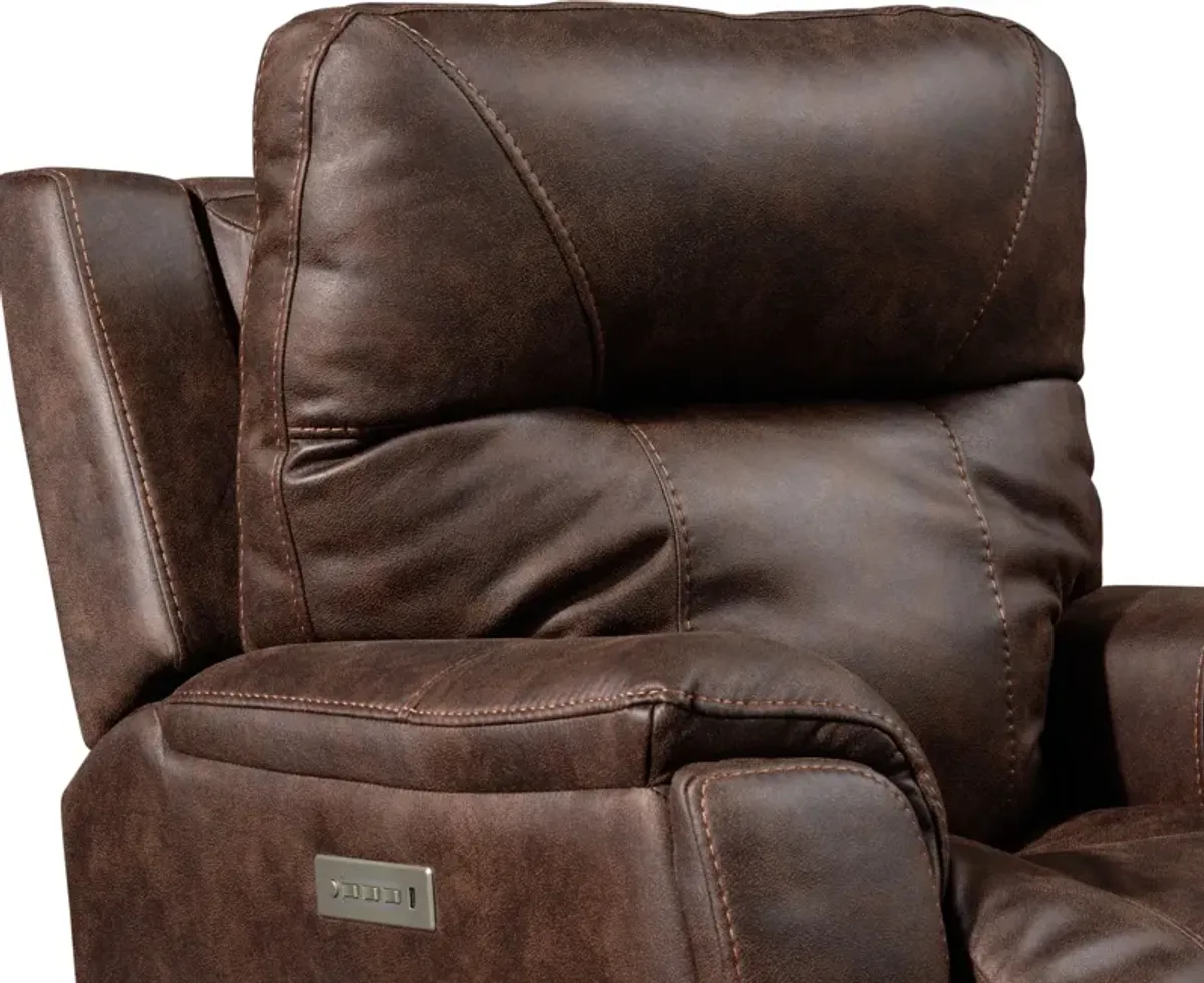 Jax Triple-Power Recliner - Walnut