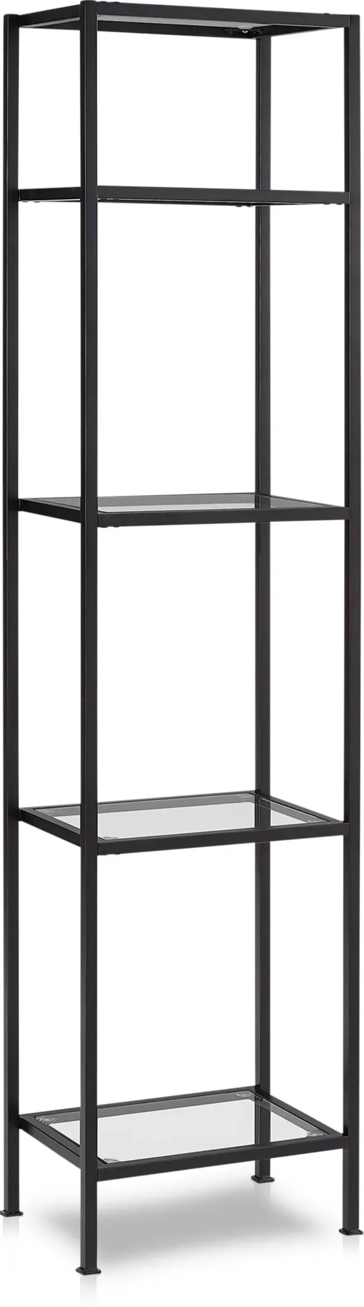 Shea Narrow Bookcase - Bronze