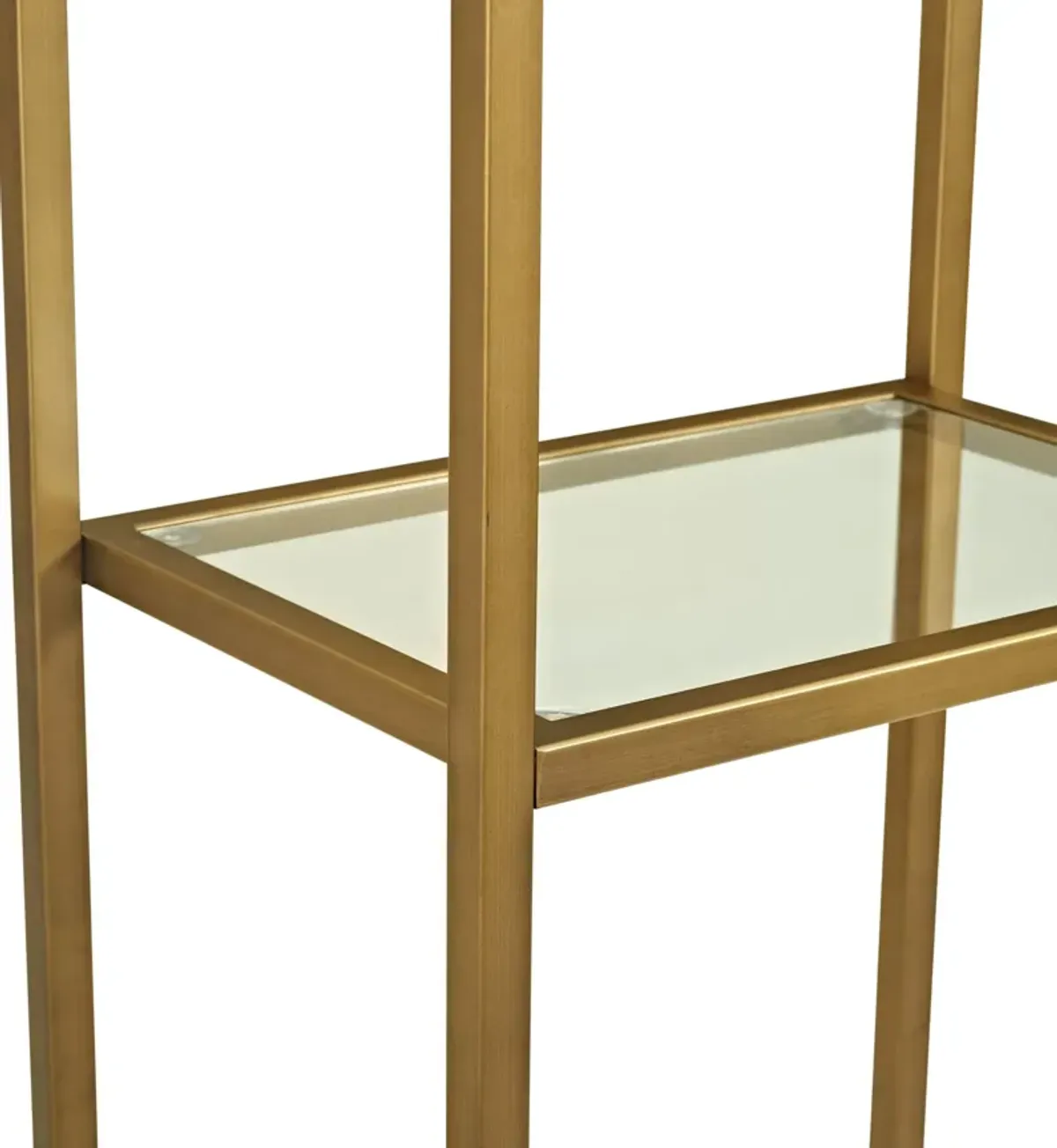 Shea Narrow Bookcase - Gold