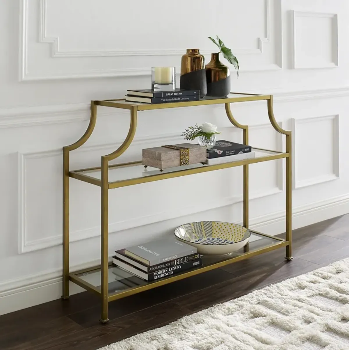 Shea Console Table - Gold