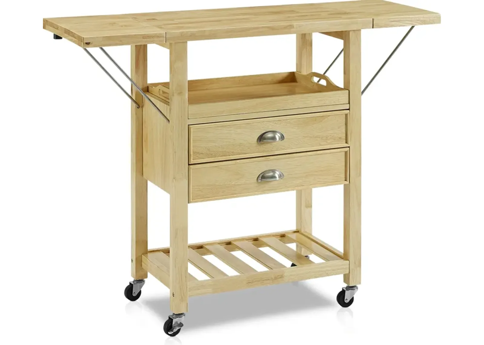 Nell Drop-Leaf Kitchen Cart - Natural