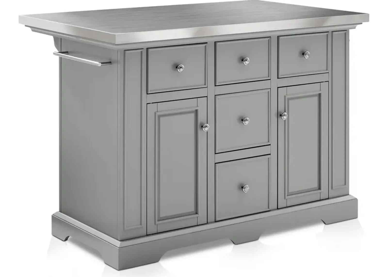 Wells Kitchen Island - Gray