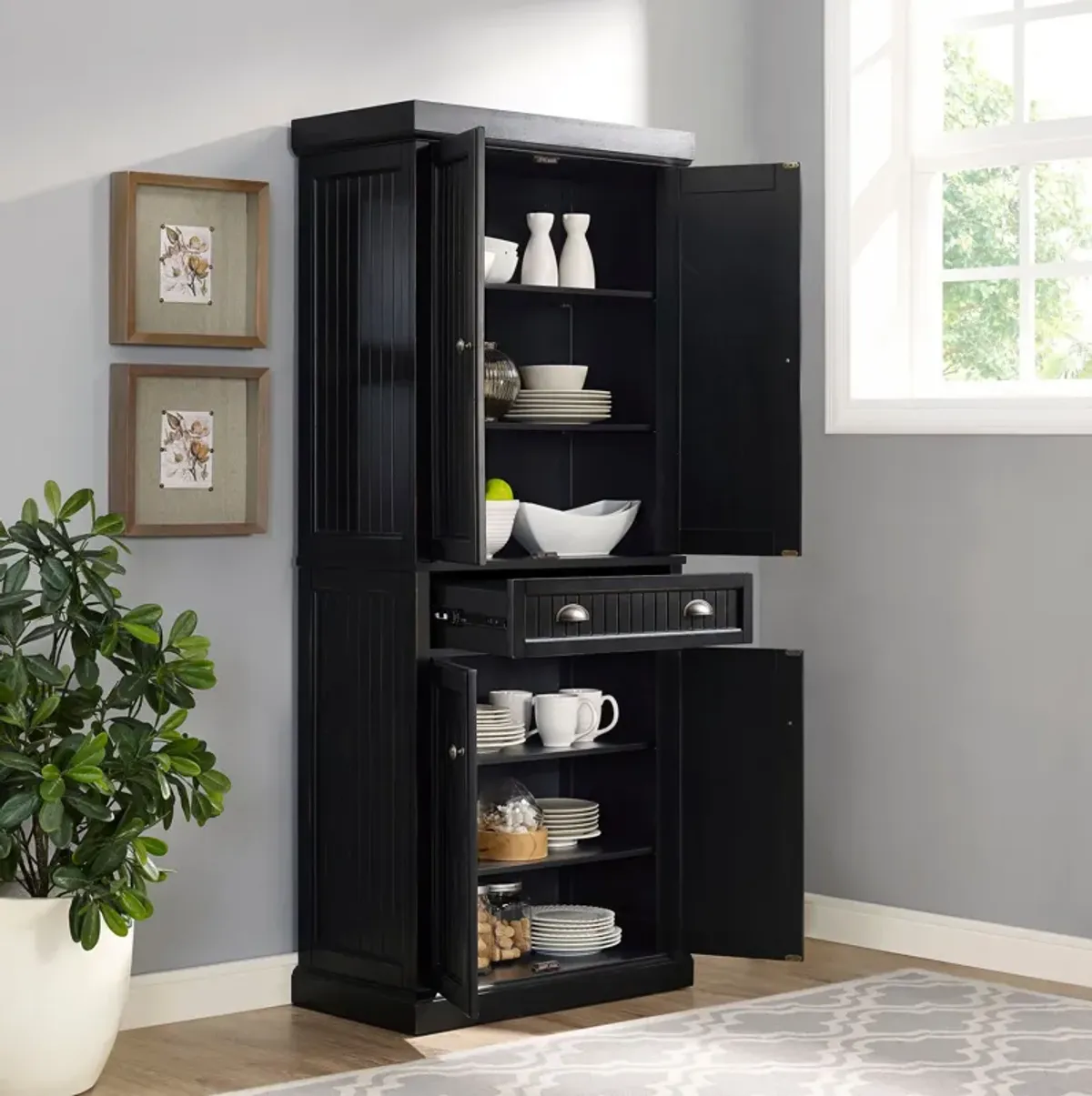 Deluz Kitchen Pantry - Black