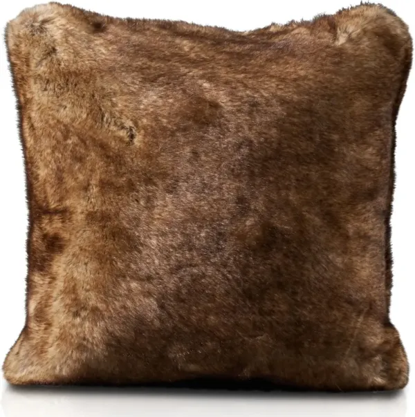 Faux Fur Pillow - Arctic Wolf