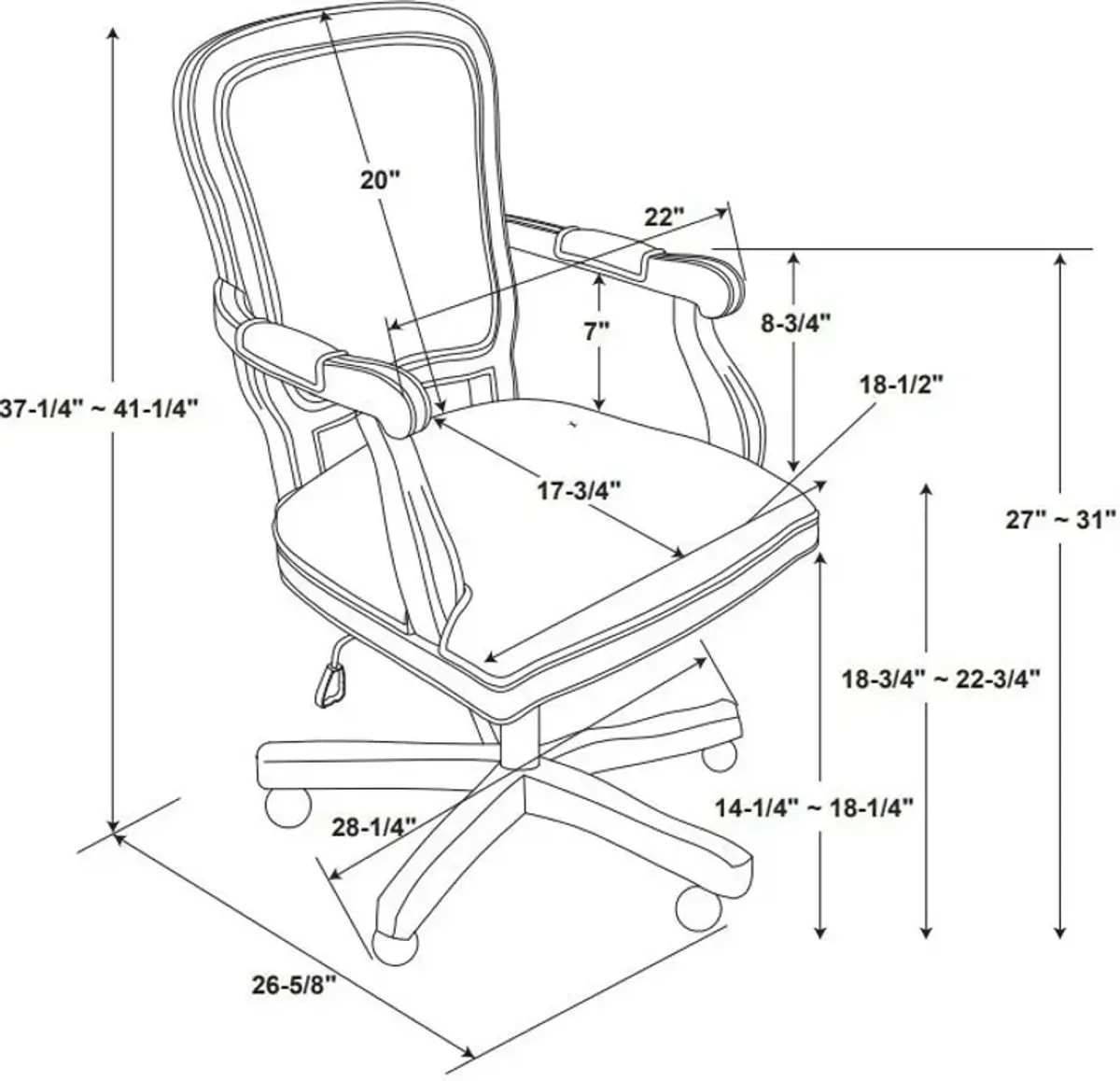 Hayley Office Chair - Light Gray