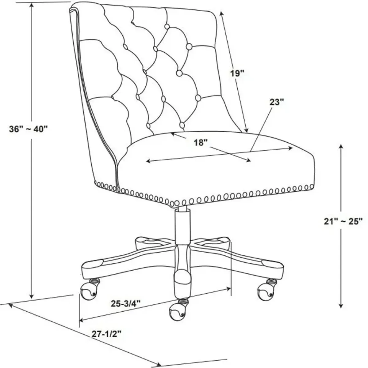 Scarlett Office Chair - Gray