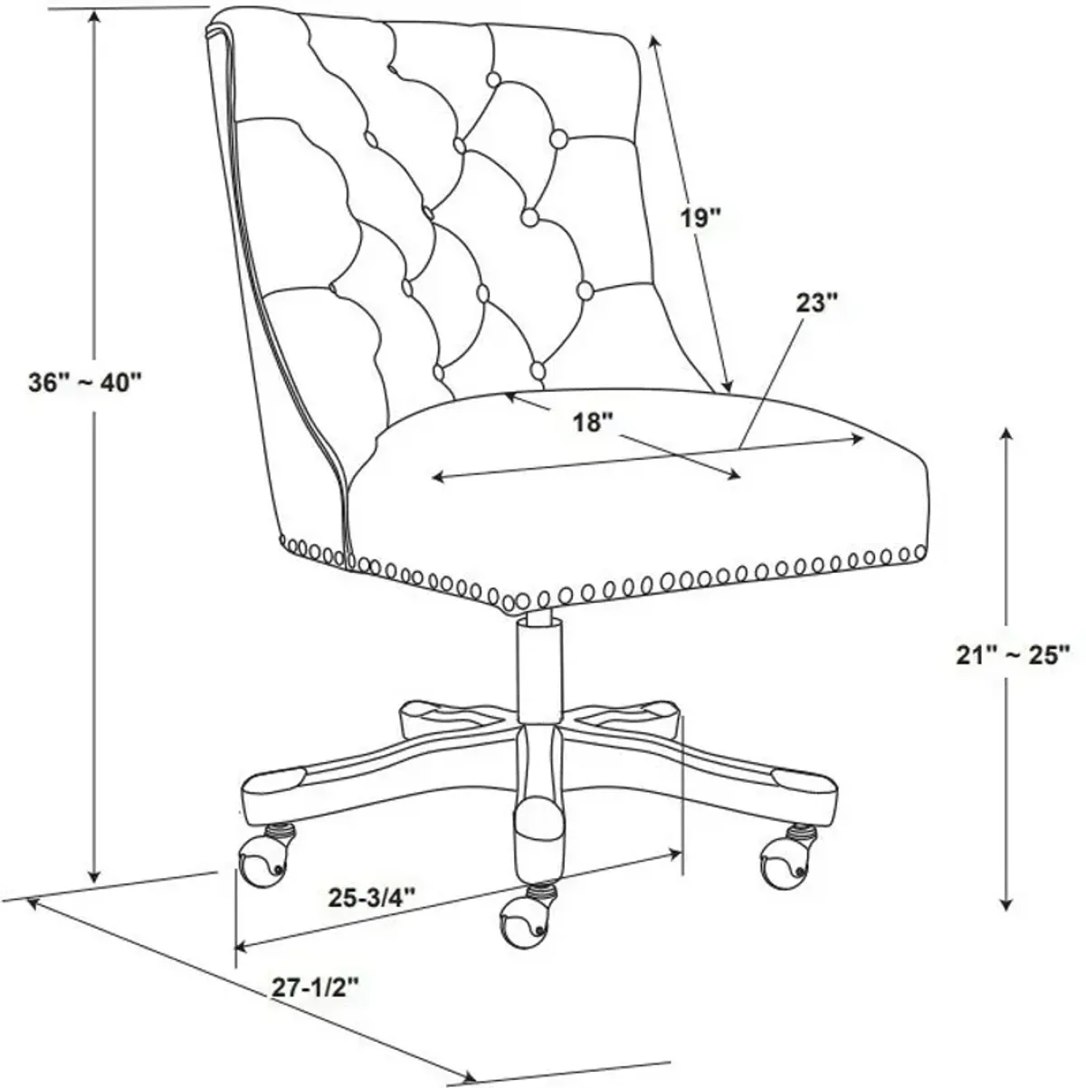 Scarlett Office Chair - Natural