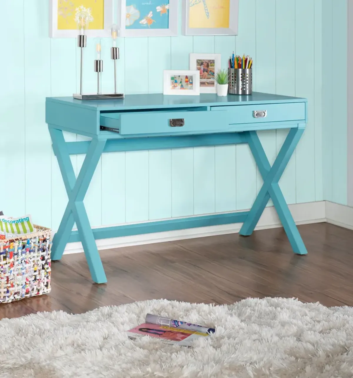 Shelby Desk - Turquoise