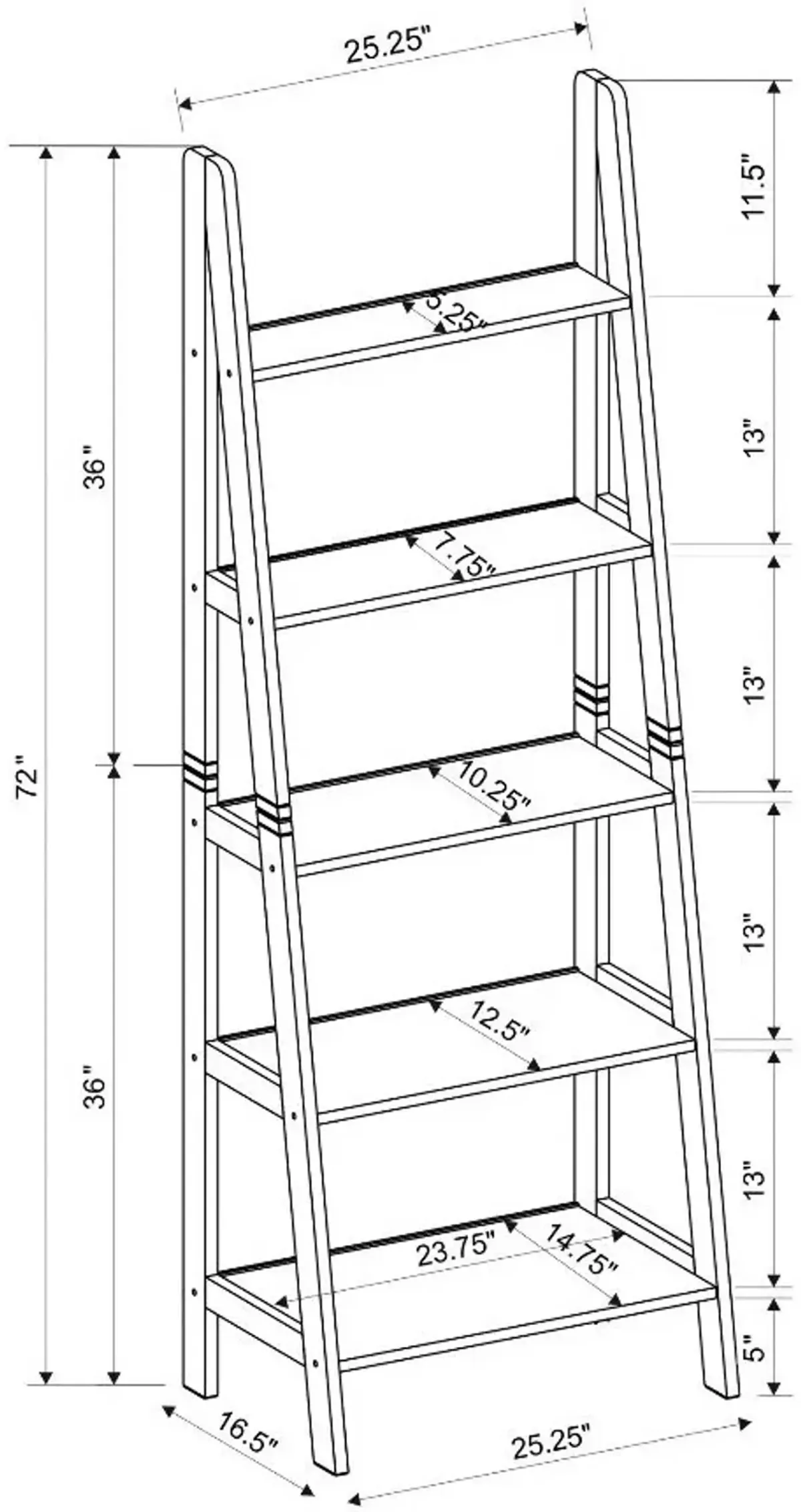 Davis Bookcase- Gray