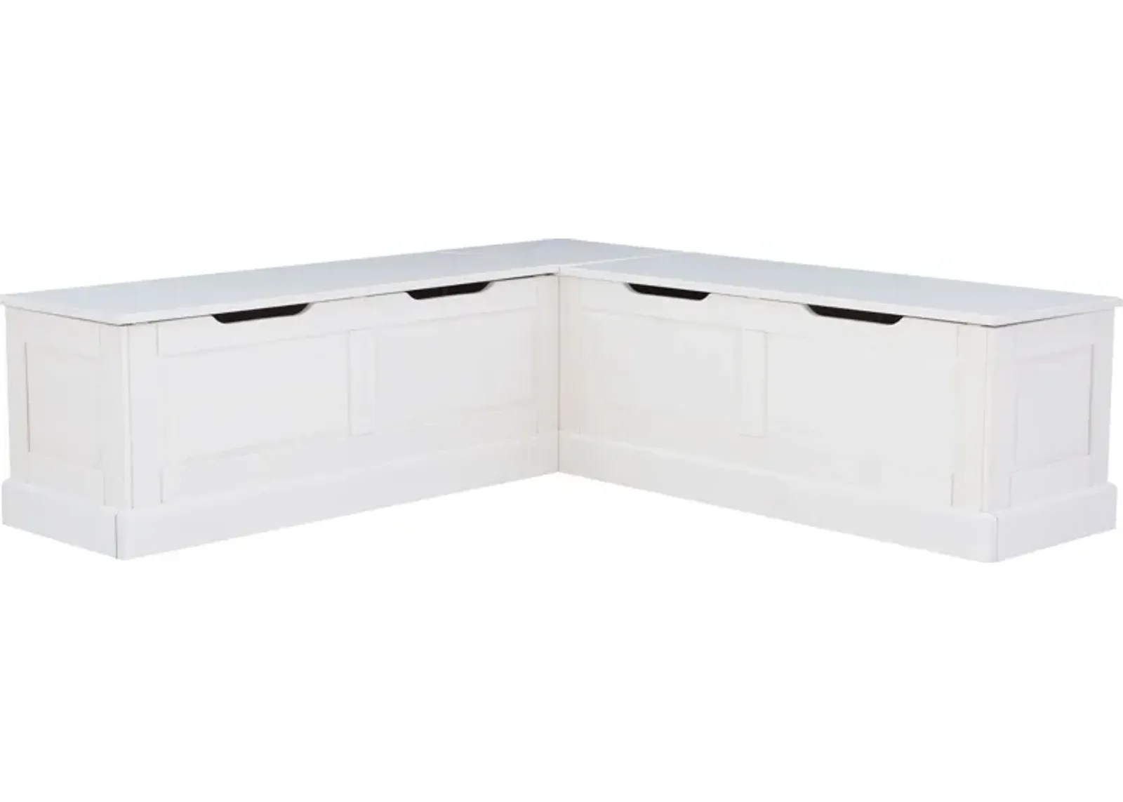 Porter Corner Backless Storage Bench - White