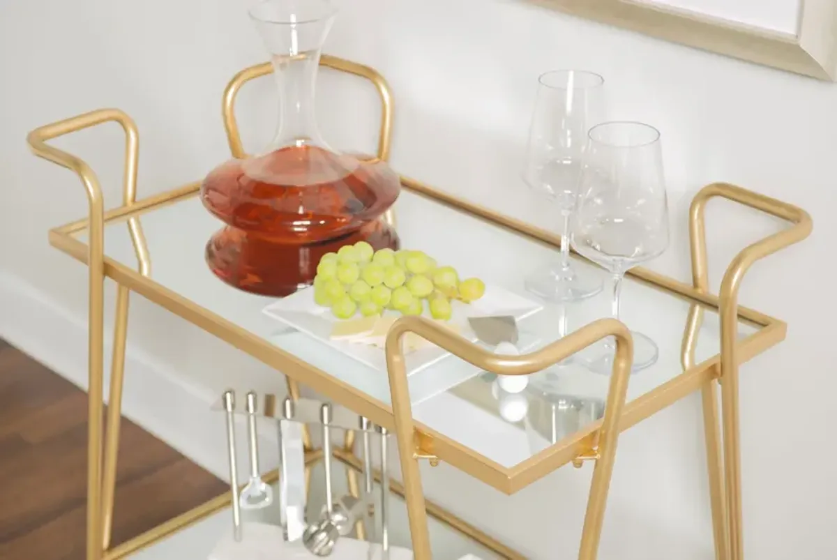 Naomi Bar Cart - Gold