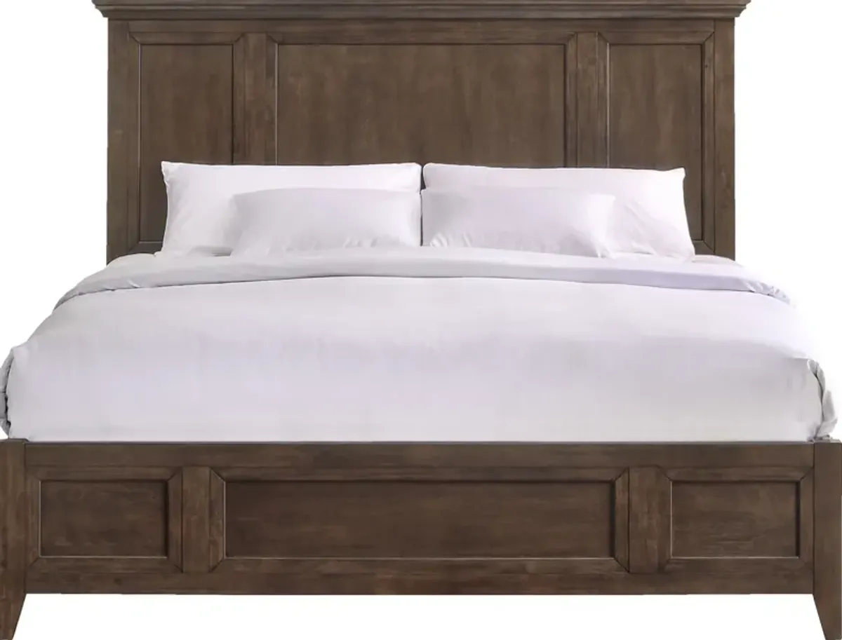 Lincoln Queen Storage Bed - Hickory