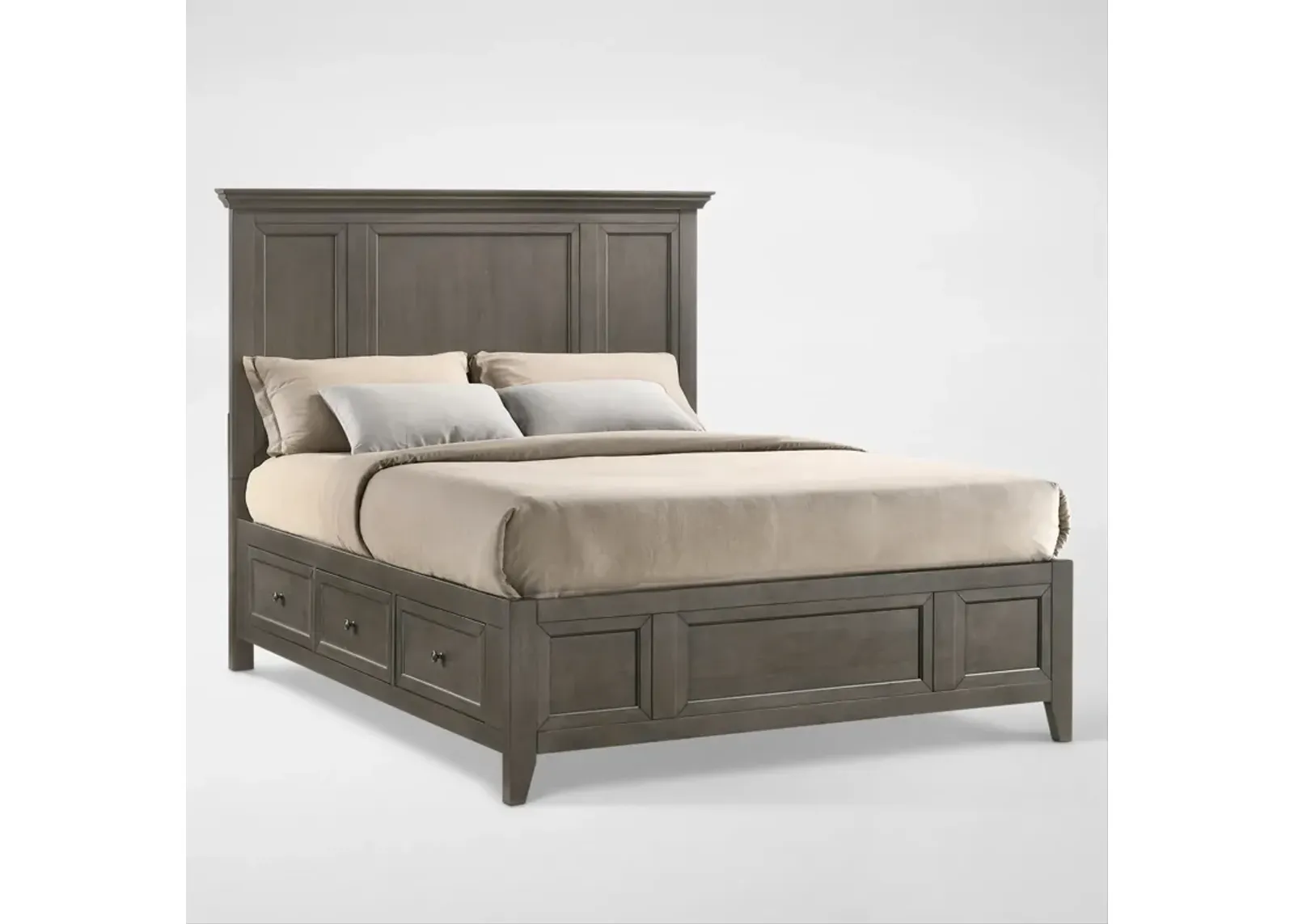 Lincoln King Storage Bed - Gray