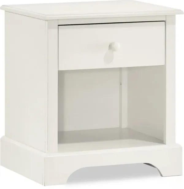 Scout Nightstand with USB Charging - White