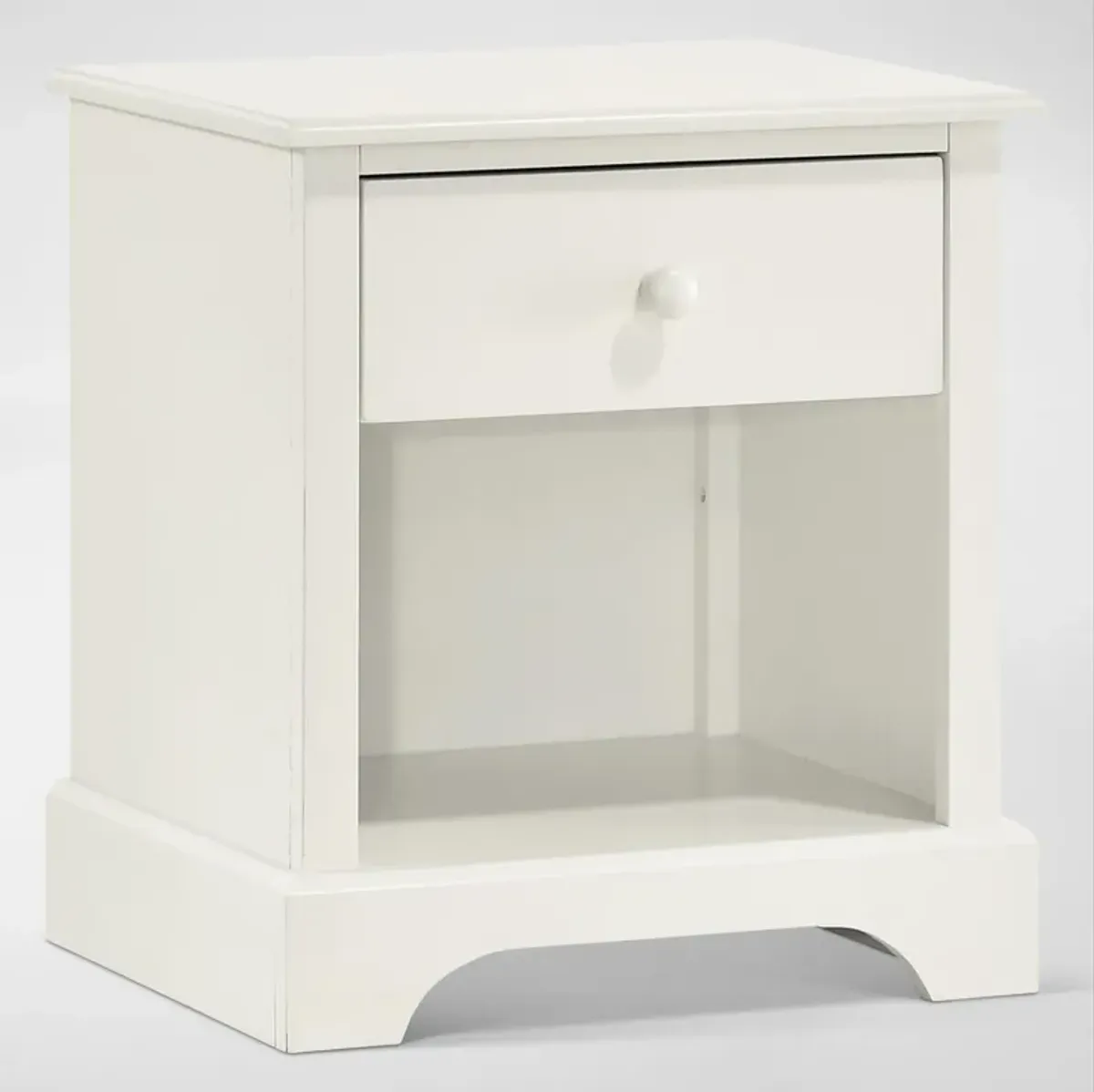 Scout Nightstand with USB Charging - White