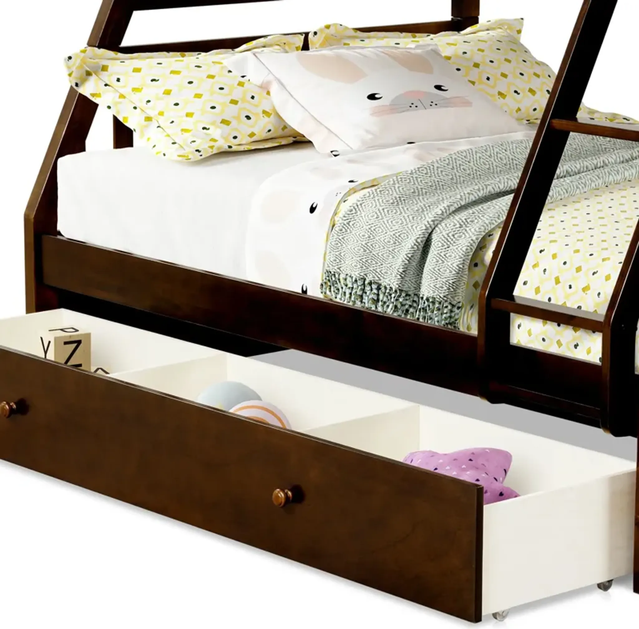 Scout Twin Over Full Storage Bunk Bed - Espresso | Furniture.com
