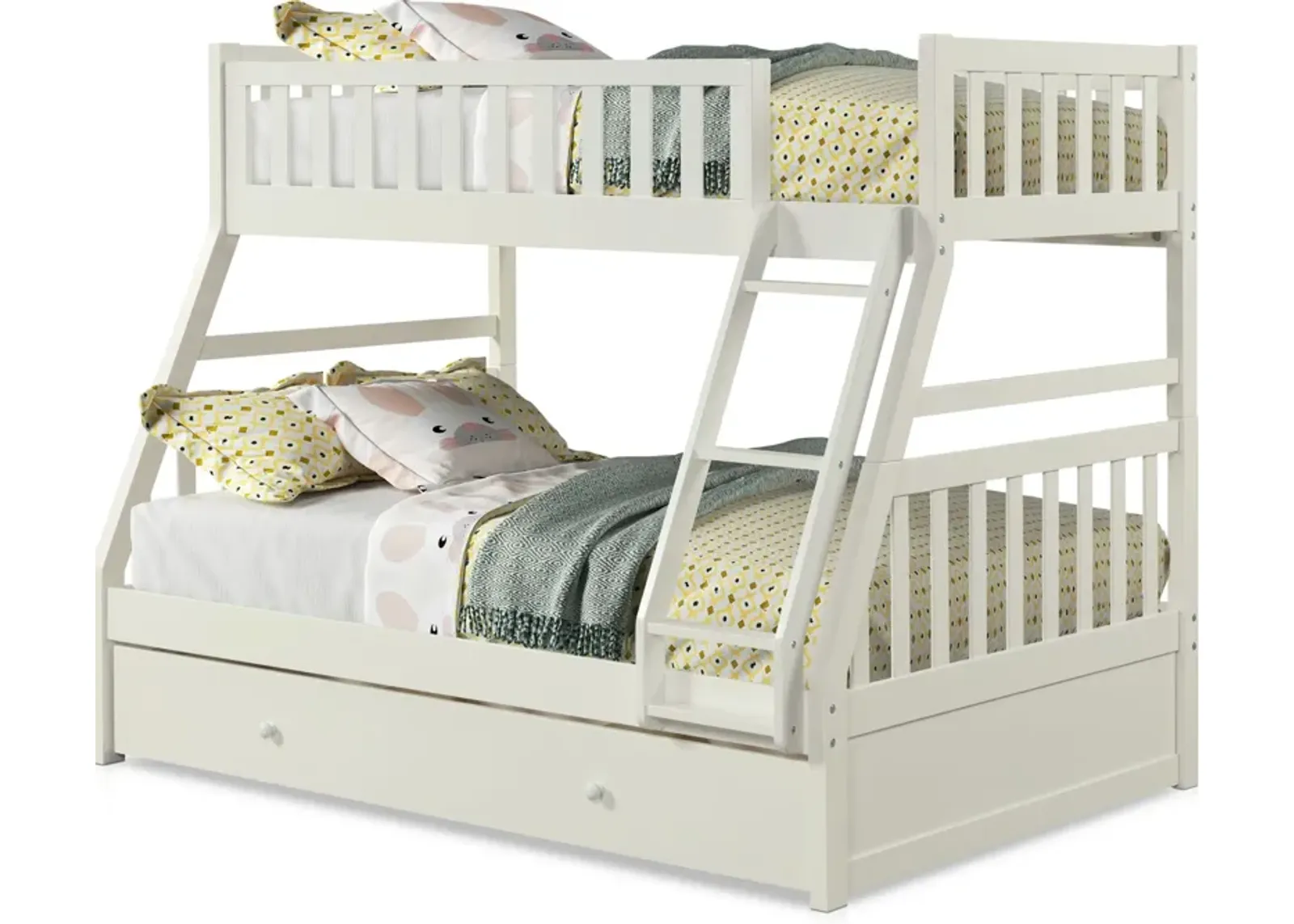 Scout Twin Over Full Trundle Bunk Bed - White