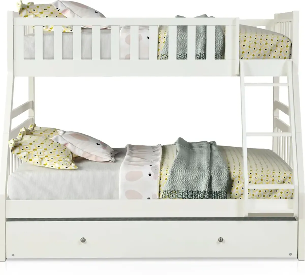 Scout Twin Over Full Storage Bunk Bed - White