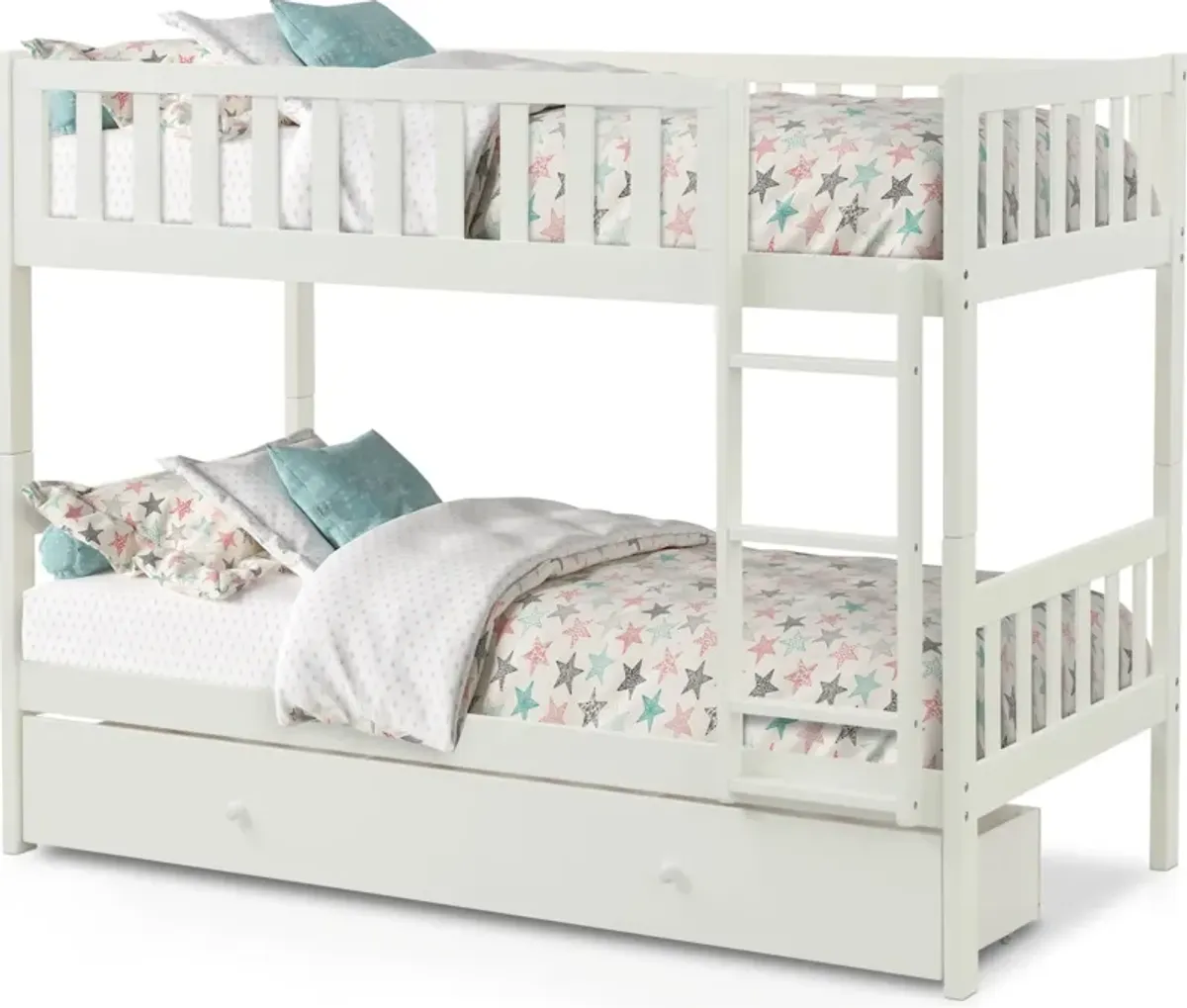 Scout Twin Over Twin Storage Bunk Bed - White