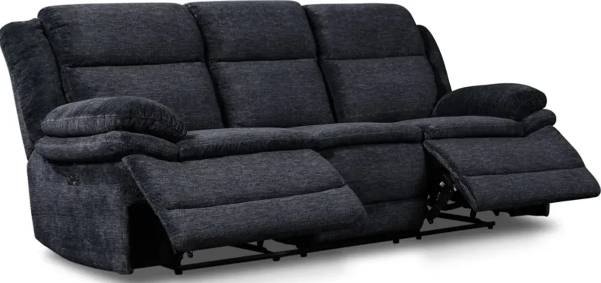 Pacific Dual-Power Reclining Sofa - Charcoal