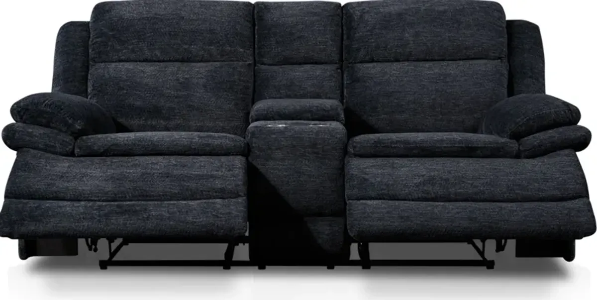 Pacific Dual-Power Reclining Sofa and Loveseat - Charcoal