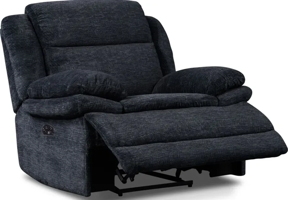 Pacific Dual-Power Recling Sofa, Loveseat and Recliner - Charcoal