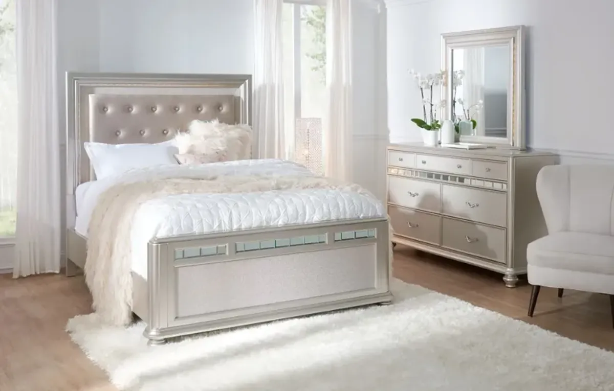 Sabrina King Bed - Platinum