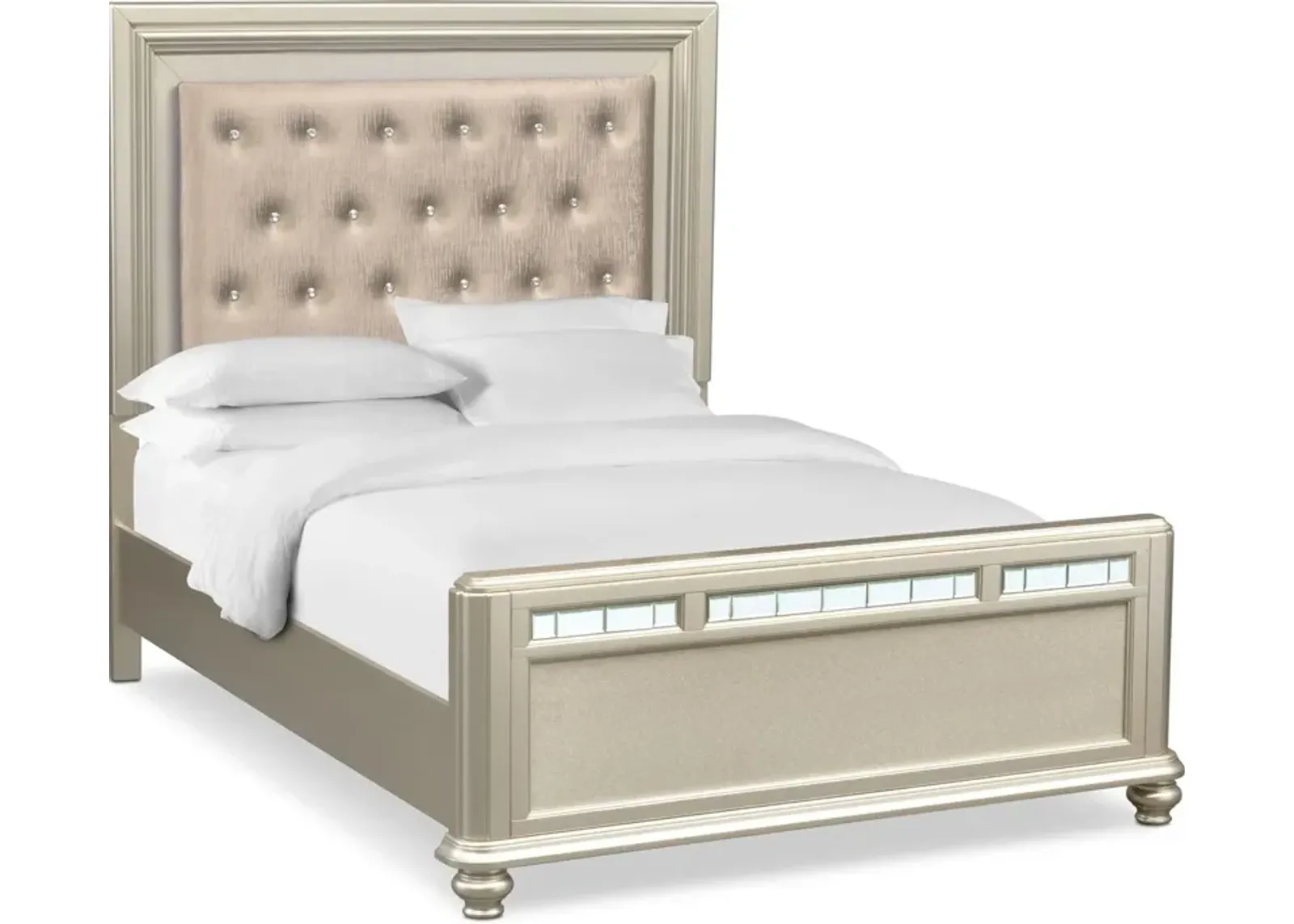 Sabrina King Bed - Platinum