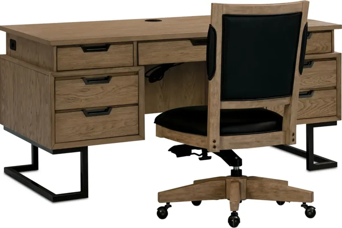 Monroe Desk and Office Chair Set