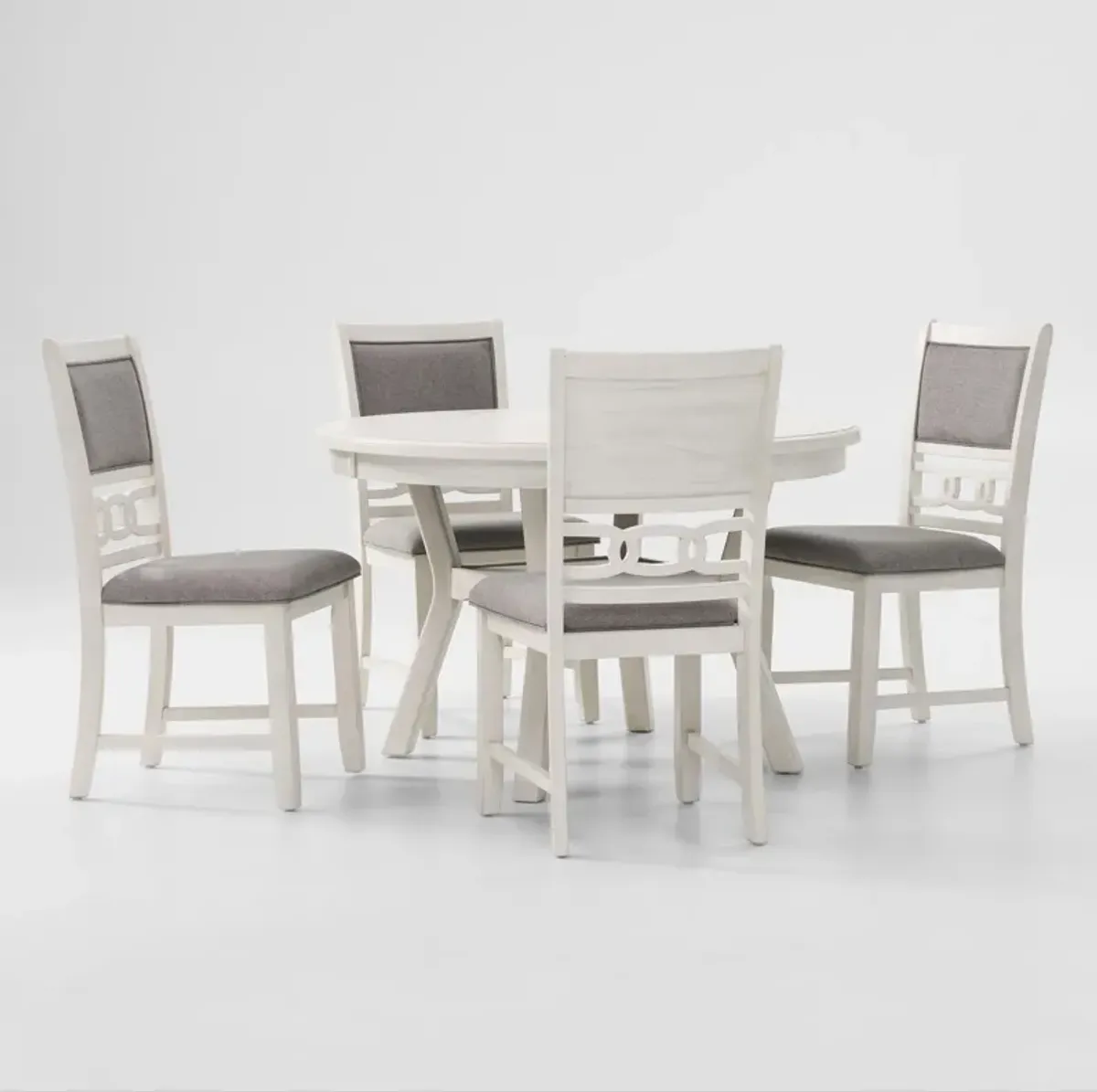 Pearson Dining Table and 4 Dining Chairs - White