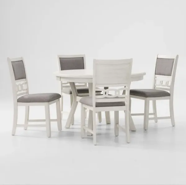 Pearson Dining Table and 4 Dining Chairs - White
