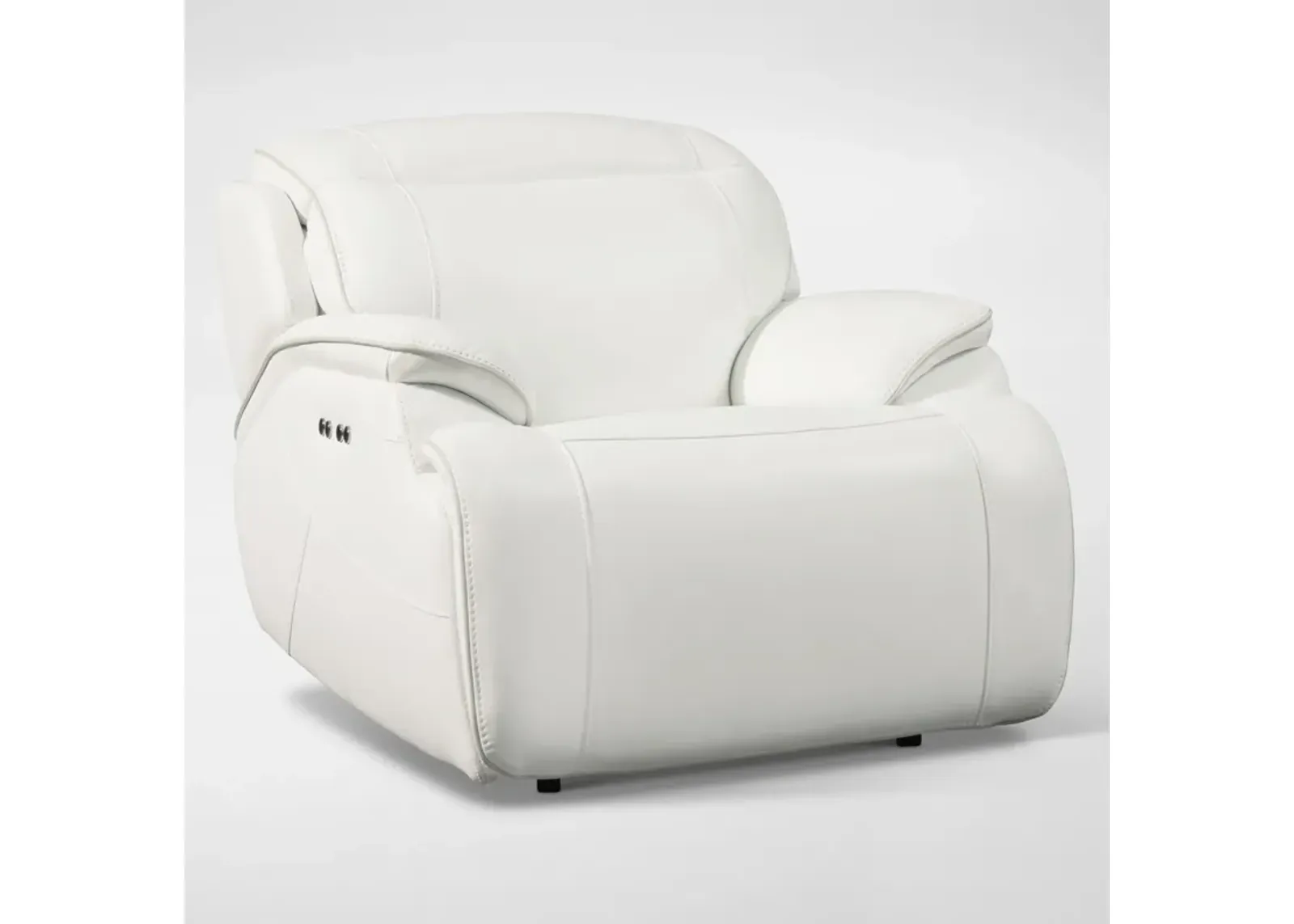 Devon Dual-Power Recliner - White