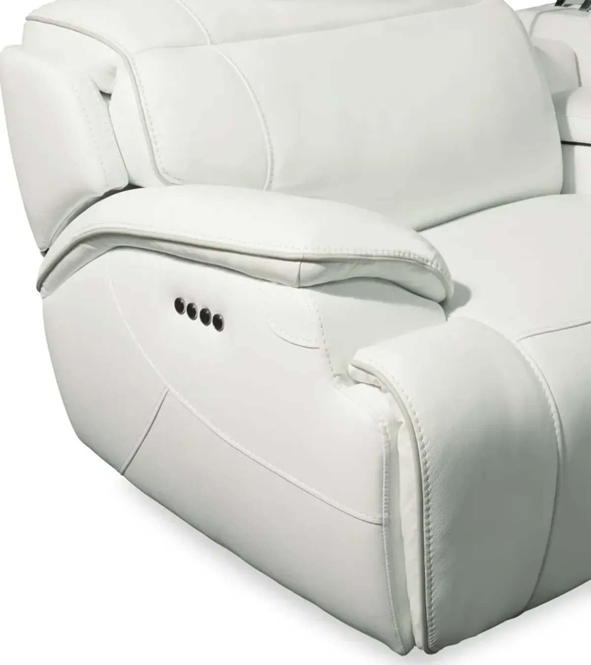 Devon Dual-Power Reclining Sofa - White