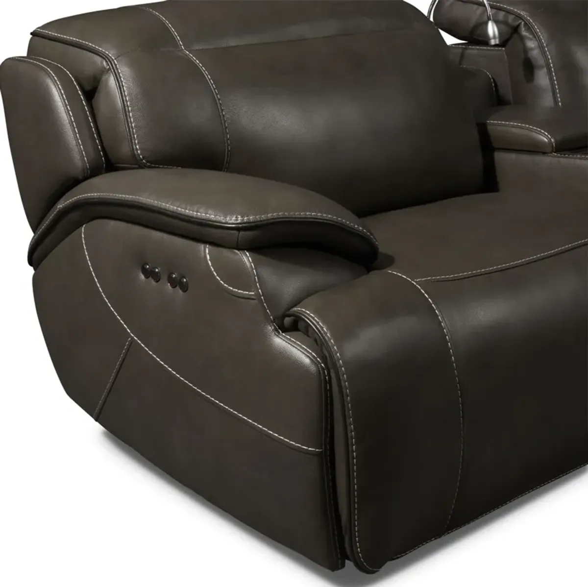 Devon Dual-Power Reclining Sofa - Charcoal