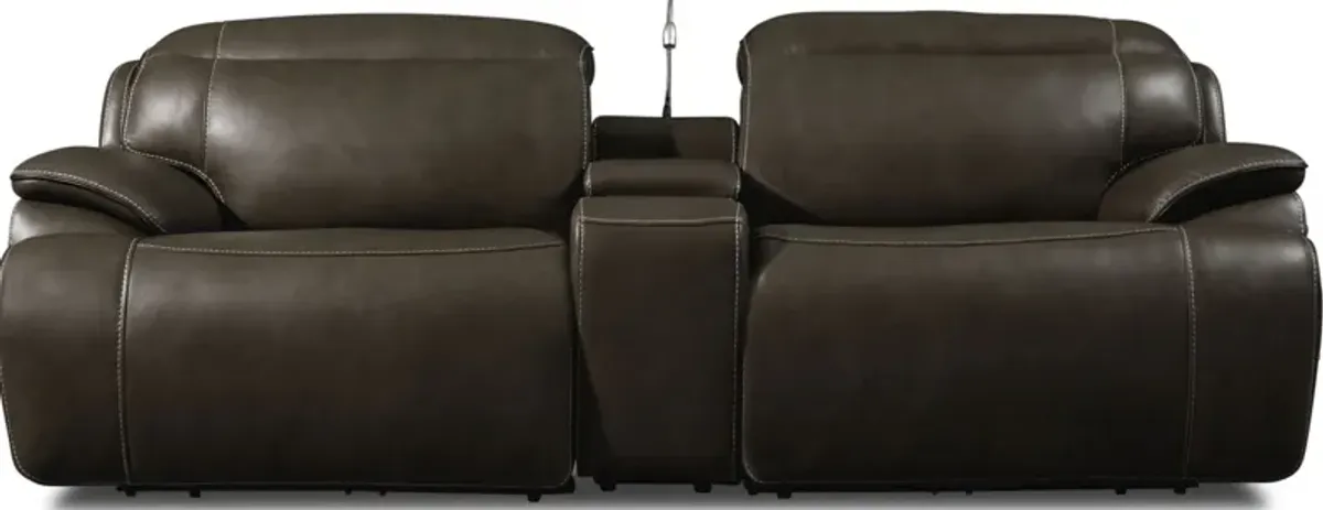 Devon Dual-Power Reclining Sofa - Charcoal